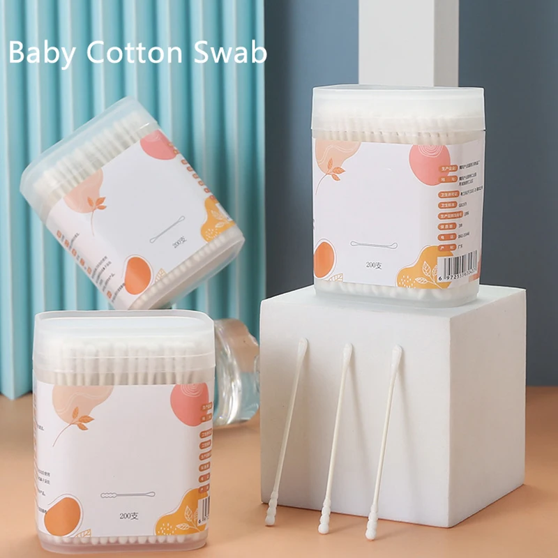 Cotton Wick Organic - Sticks Cotton 400PCS Organic Baby Cotton