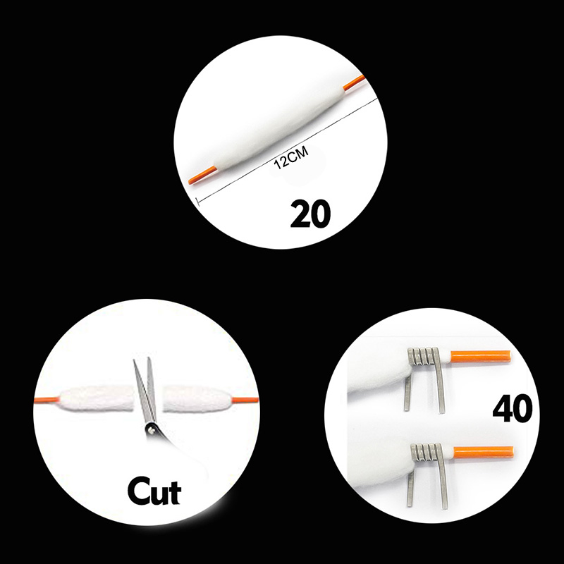 100pcs Coil wick Cotton Replac - огляд і ціна Rda Atomizer Deck