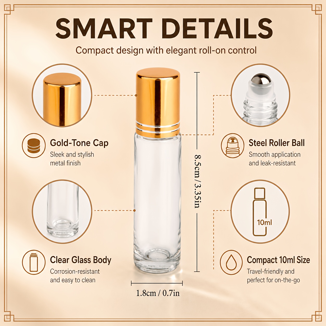 7/14pcs Glass Roll on Bottle 1 - огляд і ціна Juice Bottle Dropper