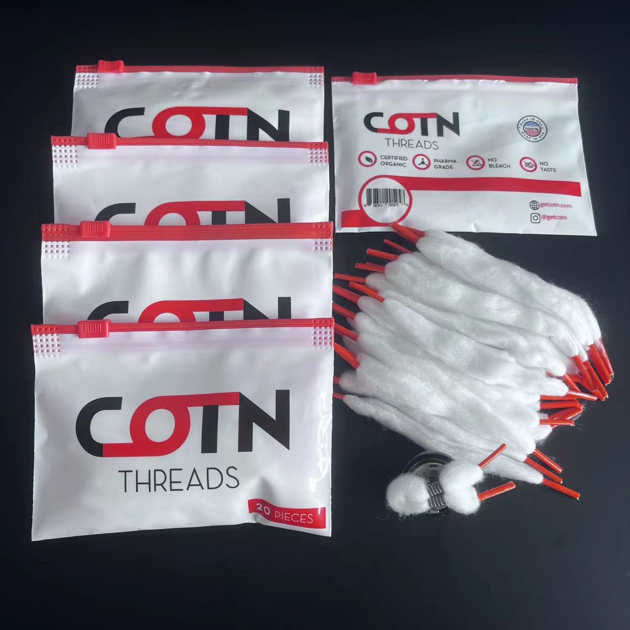 100/60/20pcs Prebuilt Wire Coi - огляд і ціна Cotton Wick Organic