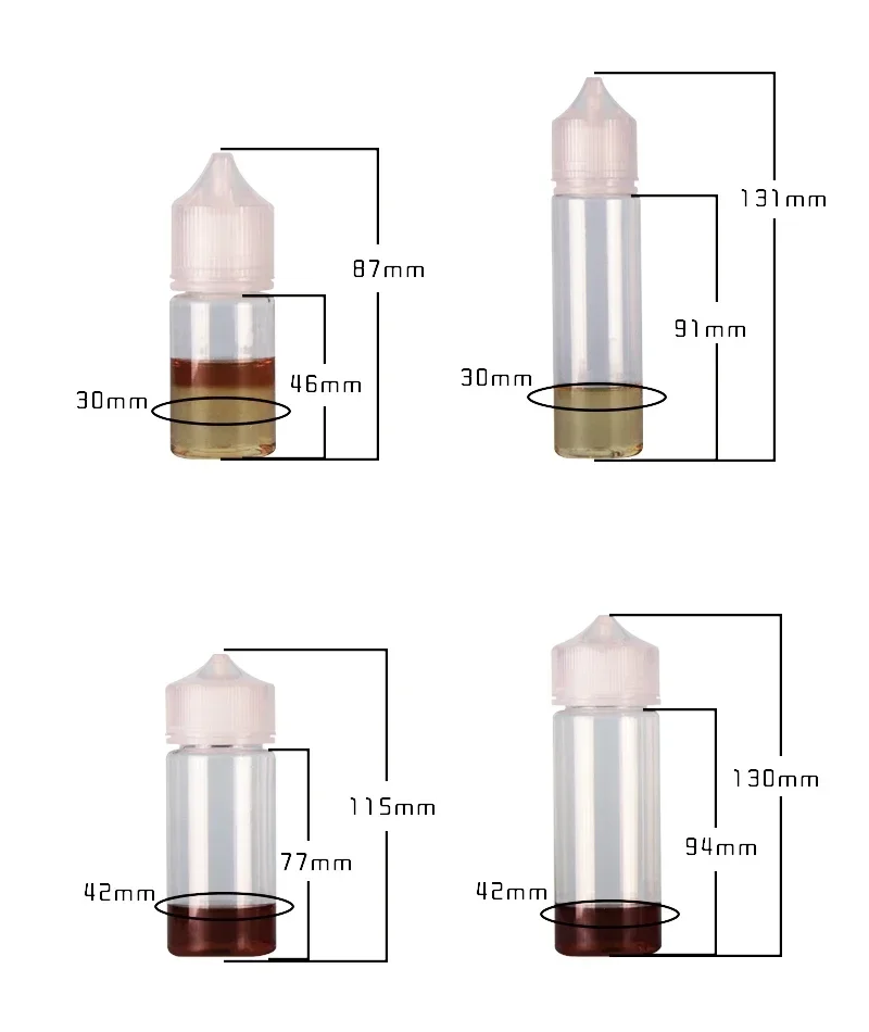5PCS 30ml-120ml PET Clear Drop - огляд і ціна Juice Bottle Dropper