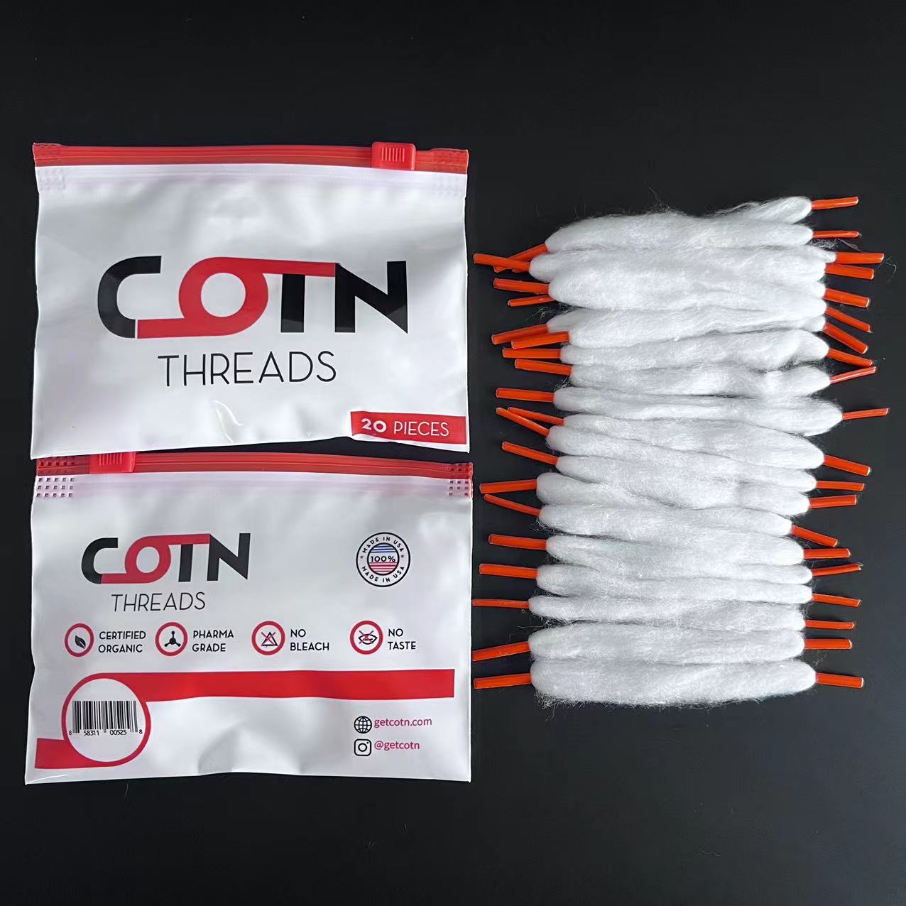 10Bag COTN Wick PreBuilt Organ - огляд і ціна Cotton Wick Organic