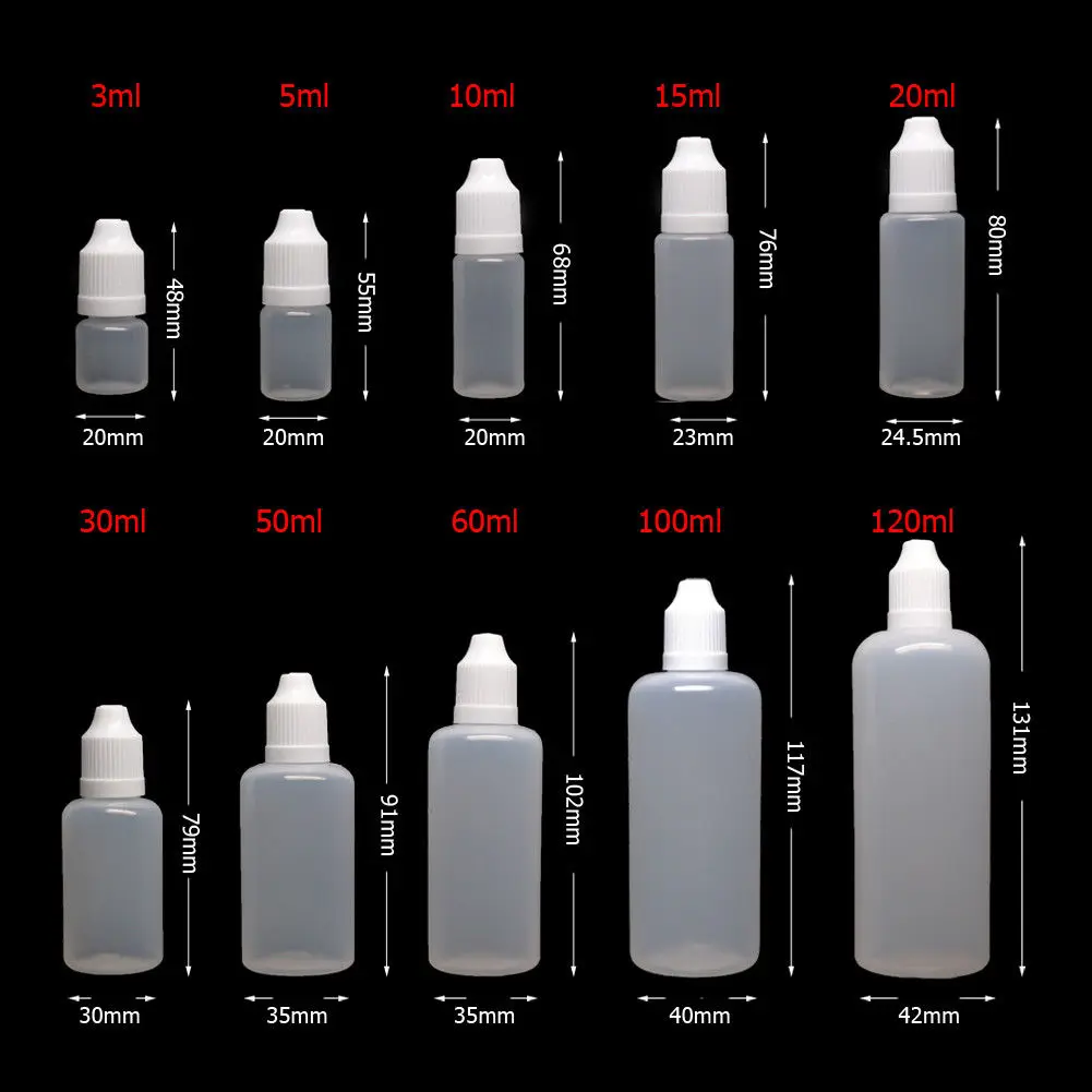 100pcs 3/5/10/15/20/30/50/100/ - огляд і ціна Juice Bottle Dropper
