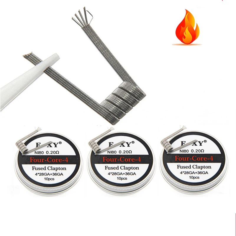 10pcs/box Ni80 Prebuilt Coil F - огляд і ціна Coil Building Kit